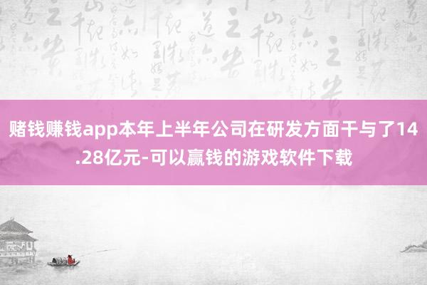 赌钱赚钱app本年上半年公司在研发方面干与了14.28亿元-可以赢钱的游戏软件下载