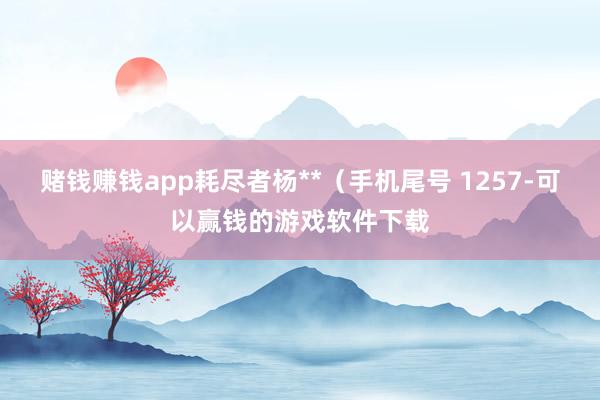 赌钱赚钱app耗尽者杨**（手机尾号 1257-可以赢钱的游戏软件下载