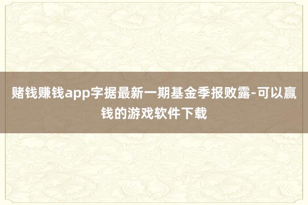 赌钱赚钱app字据最新一期基金季报败露-可以赢钱的游戏软件下载